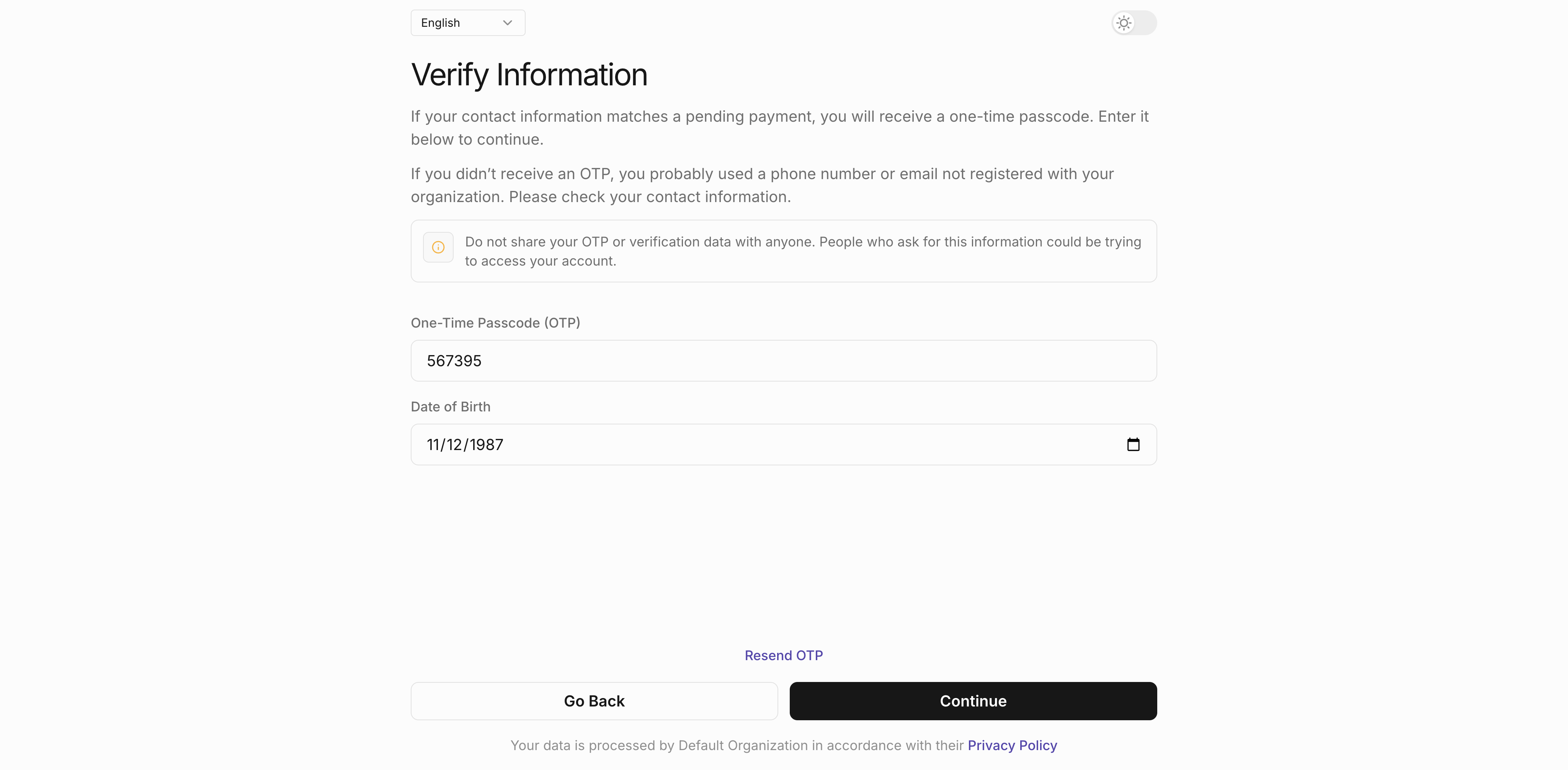 PII Verification